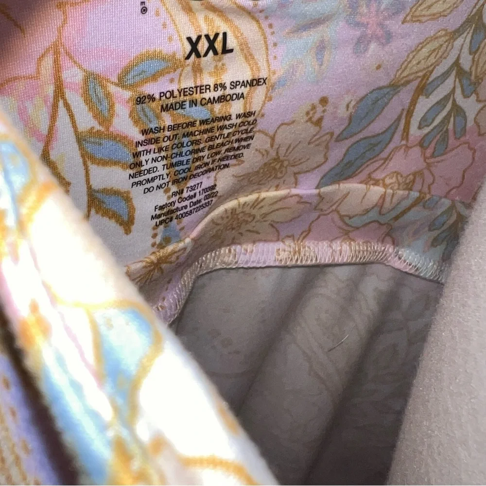 🆕 SO Sz XXL Cream Floral Skinny Straps Skater Dress - Picture 4 of 5